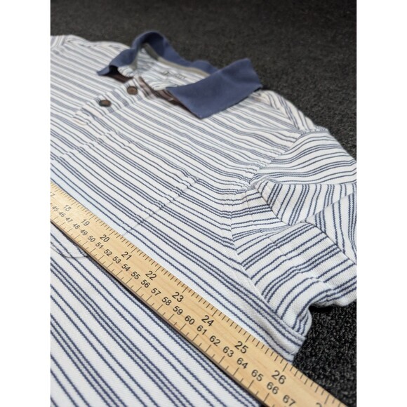Duluth Trading Polo Shirt Mens XL Relaxed Fit Short Sleeve Stripe Pocket Casual - Picture 6 of 7